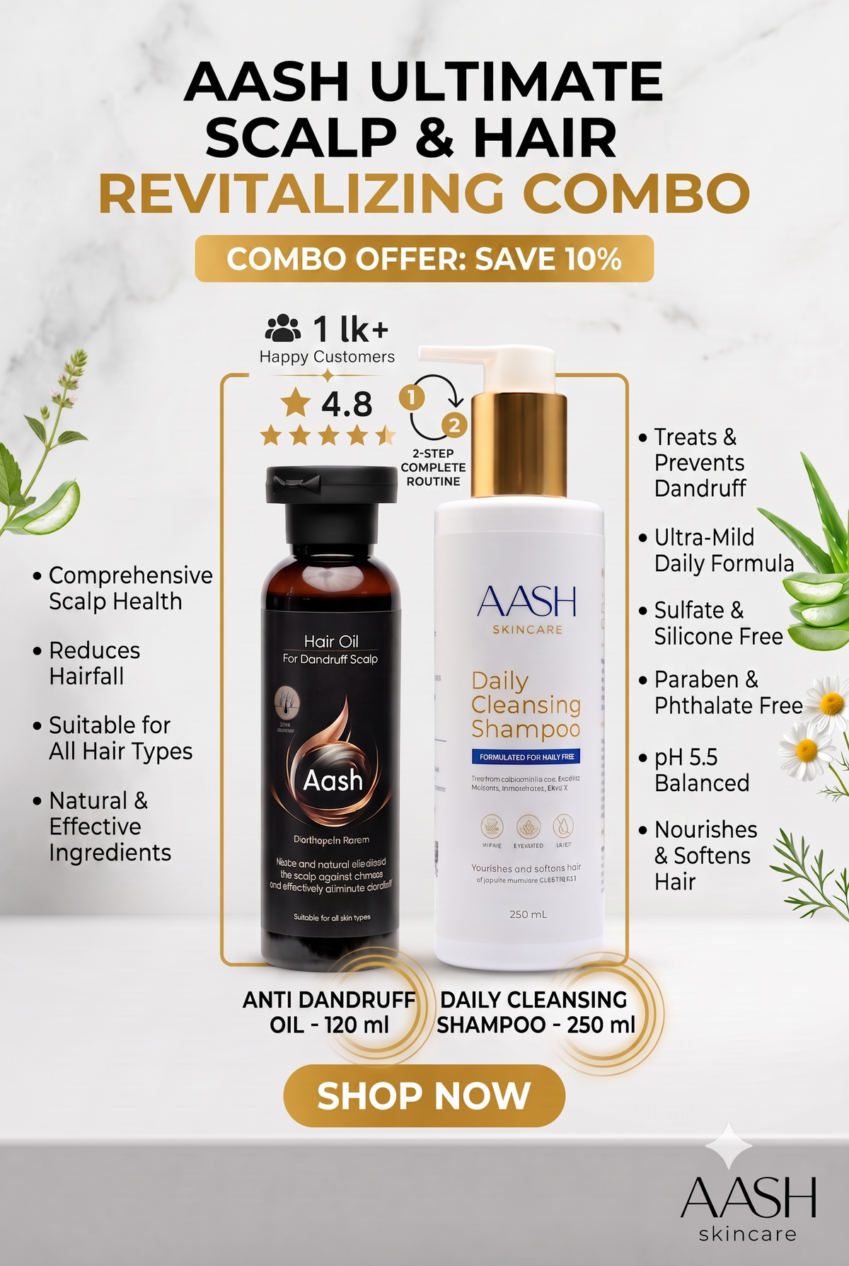 Anti Dandruff + Shampoo Combo - ✨ SAVE 10 % ✨